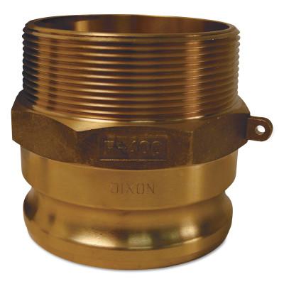 Dixon Valve Global Type E Adapters, 4 in, Hose Barb/Male, Brass, G400-E-BR