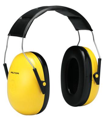 3M™ Optime 98 Earmuffs, 25 dB NRR, Yellow, Over the Head, H9A