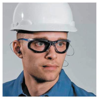 3M™ CCS Protective Eyewear, Clear Polycarbonate Lens, Anti-Fog, Clear Plastic Frame, Light Blue Temple, +2.0 Diopter, VC220AF