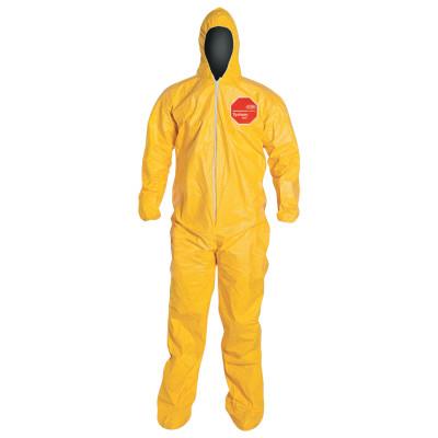 DuPont™ Tychem® 2000 Coveralls with Attached Hood and Socks, Yellow, 5X-Large, QC122TYL5X000400