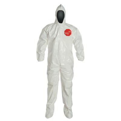 DuPont™ Tychem® SL Coveralls with attached Hood and Socks, White, Large, SL128TWHLG000600