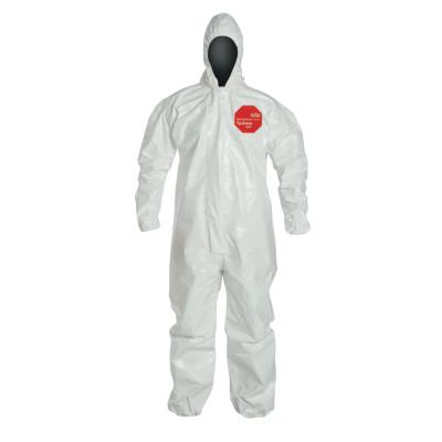 DuPont™ Tychem® SL Coveralls with attached Hood, White, 3X-Large, Attached Hood, SL127T-3XL