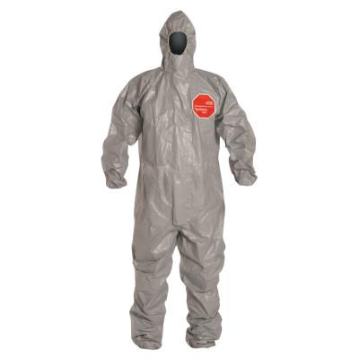 DuPont™ Tychem F Coveralls with attached Hood, Gray, Large, TF145T-LG