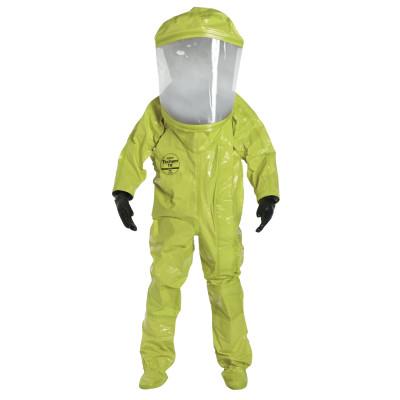 DuPont™ Tychem TK Encapsulated Level A Suit Front Entry, Green/Lime Yellow, Large, TK554T-LG