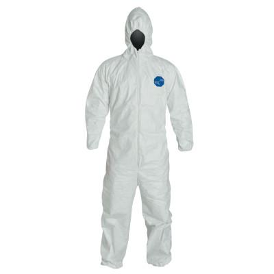 DuPont™ Tyvek® 400 Hooded Coveralls w/Elastic Wrists/Ankles, Vend Pack, White, Large, TY127SWHLG0025VP