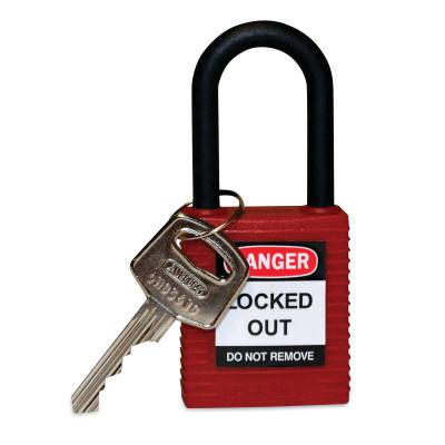 Brady® NYLON LOCK, 1.5" KD RED,NYLON SHACKLE, 123324