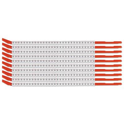 Brady® Clip Sleeve Wire Markers, 3 in x 8 1/2 in, Black on White, SCN10-0