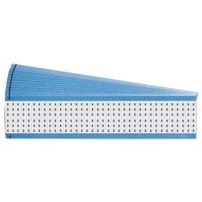 Brady® Solid Numbers Wire Marker Cards, 9.4 in x 2.1 in, "8", Black on White, WM-8-PK