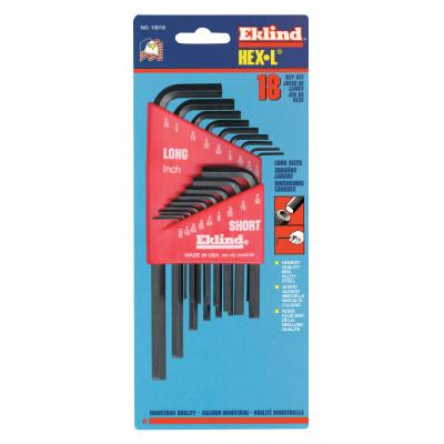 Eklind® Tool Hex-L Key Set, 11 per pouch, Hex Tip, Inch, Pouch, 10311