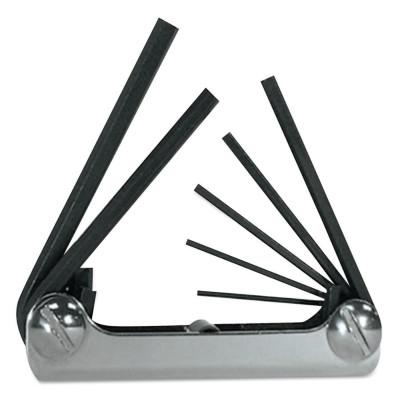 Eklind?? Tool Metric Fold-Up Hex Key Sets, 7 per fold-up, Hex Tip, Metric, 3 5/8 in Handle, 21171