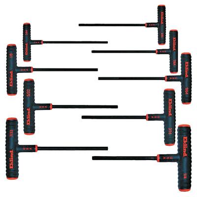Eklind?? Tool Power-T Hex Key Sets, 9 per set, Hex Tip, Inch, 6 in Handle, 60609