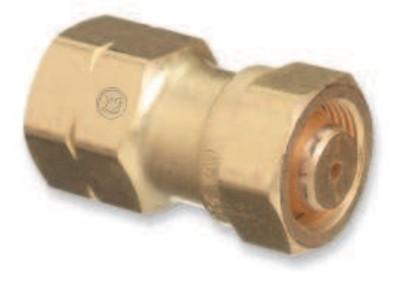 Western Enterprises Brass Cylinder Adaptor, CGA-520 B Tank Acetylene x CGA-510 POL Acetylene, 317