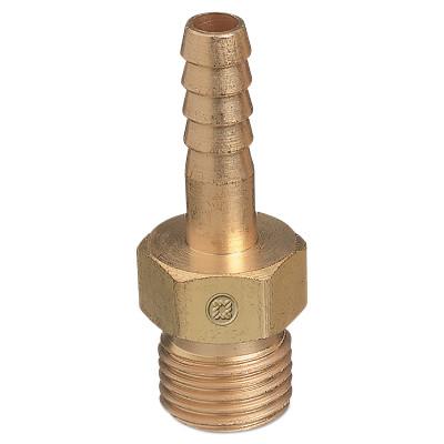 Western Enterprises Brass Hose Adaptors, Male/Barb, Brass, 1/2 in, C-42