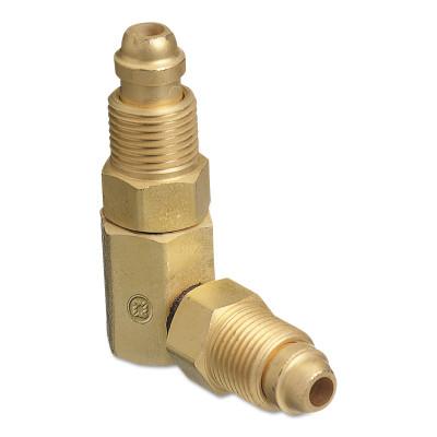 Western Enterprises Inert Arc Hose & Torch Adaptor, Brass, Elbow - 90°, Male/Male, RH to RH, AW-409