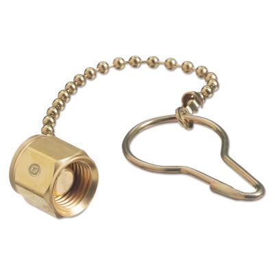 Western Enterprises Chain & Plug Assemblies, Plug Assembly, 200 psi, Oxygen, Brass, C-907