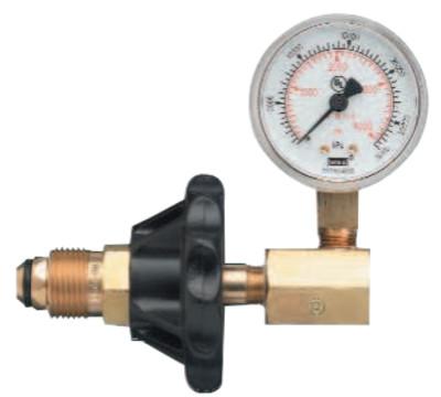 Western Enterprises Cylinder Pressure Testing Gauge, Nitrogen, Brass, CGA-580, G-584H