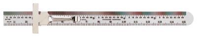 General Tools Economy Precision Stainless Steel Rules, 6 in, Stainless Steel, Inch/Metric, 300ME