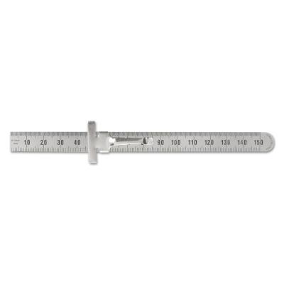 General Tools Economy Precision Stainless Steel Rules, 150mm X 15/32", Stainless Steel, Metric, 300MM