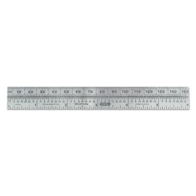 General Tools Economy Precision Stainless Steel Rules, 6 in X 3/4 in, Stainless Steel, Inch, 311ME