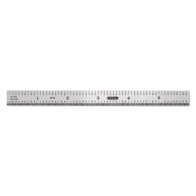 General Tools Industrial Steel Rules, 6 in X 15/32 in, Polished Stainless Steel, Rigid, 676