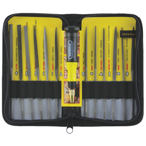 General Tools 12 Piece Swiss Pattern Needle File Set - AMMC