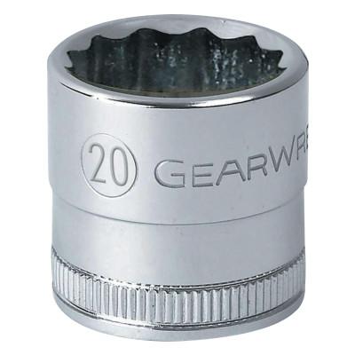 Apex Tool Group Surface Drive12 Point Deep Metric Sockets, 1/2 in Dr, 20 mm Opening, 80817D