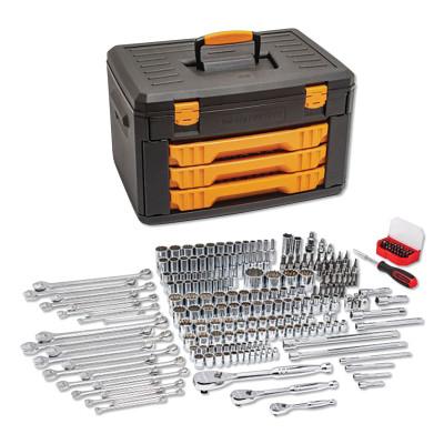 Apex Tool Group Mechanics Tool Set in 3 Drawer Storage Box 243PC 12pt, 80972