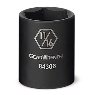Apex Tool Group 6 Point Standard Impact SAE Sockets, 3/8 in Dr, 3/8 in Opening, 84301N