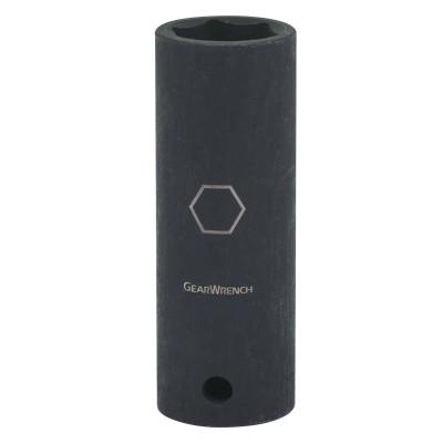 Apex Tool Group 6 Point Deep Impact Metric Sockets, 1/2 in Dr, 22 mm Opening, 84580N