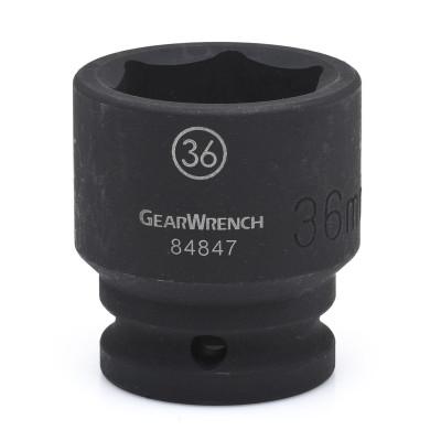 Apex Tool Group Surface Drive 6 Point Standard Impact Metric Sockets, 3/4 in Dr, 27 mm Opening, 84838