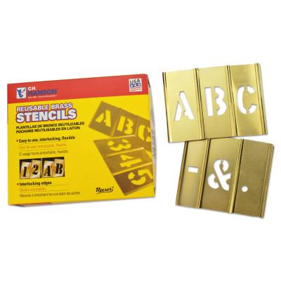 C.H. Hanson® 33 Piece Single Letter Sets, Brass, 4 in, 10034