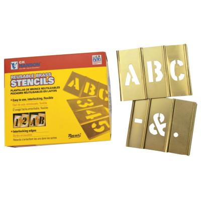 C.H. Hanson® 33 Piece Single Letter Sets, Brass, 3 in, 10033