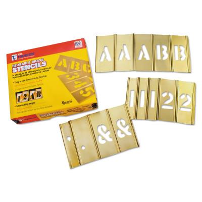 C.H. Hanson® Brass Stencil Letter & Number Sets, Brass, 2 1/2 in, 10152