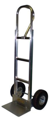 Harper Trucks Aluminum Hand Truck, 600lb Cap., 8 x18" Base Plate, Vertical Loop, 10X2.5 Wheel, GW2LLJ60G