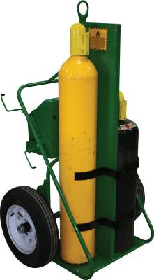 Saf-T-Cart™ Cabinet Series Carts, Holds 2 Cylinders, 9.5"-12.5" in dia., 12" Auto Wheels, 1324-IIE-30