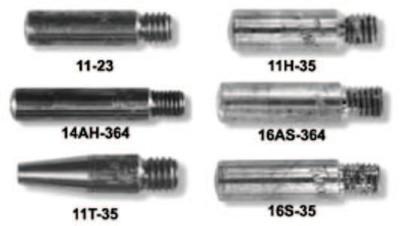 Esab Welding Contact Tip, 1/16 in Wire, 0.073 in Tip, Standard, No. 2, 3, and 4 Guns, 1140-1106