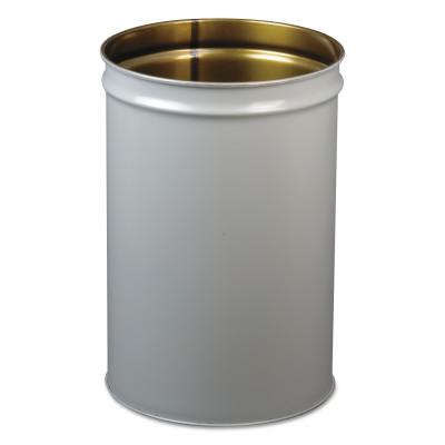 Justrite Cease-Fire® Drum Waste Receptacle, 30 gal, Gray, 26014