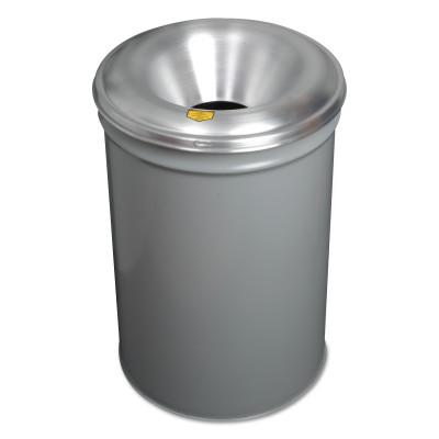 Justrite Cease-Fire® Contoured Waste Receptacle, 55 gal, Aluminum Head, Gray, 26655G