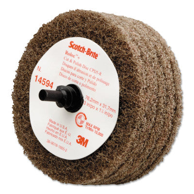 3M™ Scotch-Brite Buffing Discs, 4 in, 8,000 rpm, Tan, 048011-14779