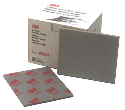 3M™ Softback Sanding Sponge, 4-1/2 in x 5-1/2 in, Medium, 120/180 Grit, Wet or Dry, 051131-02606