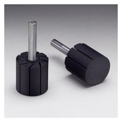 3M™ Rubber Slotted Expander Wheels, 1/4 in Shank, 1 in Dia., Black, 051144-77717