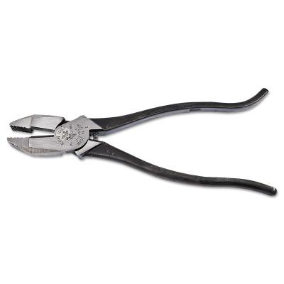 Klein Tools Ironworkers Pliers, 9 9/32 in Length, 23/32 in Cut, Plain Hook Bend Handle, 213-9ST