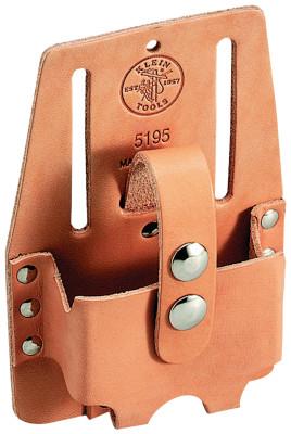 Klein Tools Tape-Rule Holders, 1 Compartment, Tan, Holds Medium Tape Rule, Leather, 5195