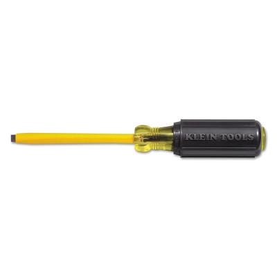 Klein Tools Coated Cabinet-Tip Cushion-Grip Screwdrivers, 3/16 in, 6 1/2 in Overall L, 620-3