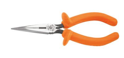 Klein Tools Insulated Standard Long-Nose Pliers, Straight, Alloy Steel, 6 5/8 in, D203-6-INS