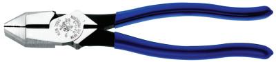 Klein Tools Lineman's High-Leverage Pliers, Square Nose, 9-1/4 in Length, 25/32 in Cut, Plastic-Dipped Handle, D213-9