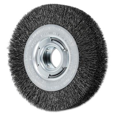 Advance Brush Wide Face Crimped Wire Wheel Brush, 6 D x 1 1/8 W, .012 Carbon Wire, 6,000 rpm, 81235