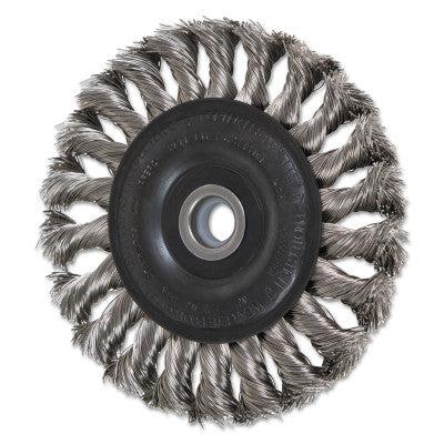 Advance Brush Standard Twist Single Row Wheel, 4 D x 5/8 W, .012 Stainless Steel, 20,000 rpm, 81806