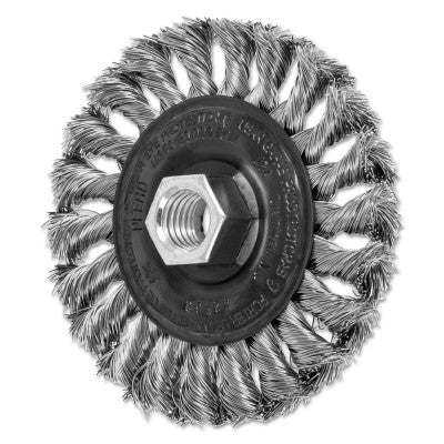Advance Brush Standard Twist Knot Wheel, 4 in D x 5/8 in W, .014 Stainless Steel, 20,000 rpm, 82283