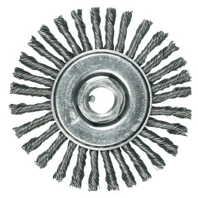 Advance Brush Full Cable Twist Knot Wheel, 6 D x 1/2 W, .023 in Carbon Steel, 10,000 rpm, 82478
